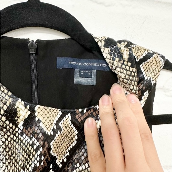 French Connection Faux Leather Snakeskin Dress - Picture 4 of 7